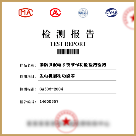 消防供配電系統維保功能檢測檢測